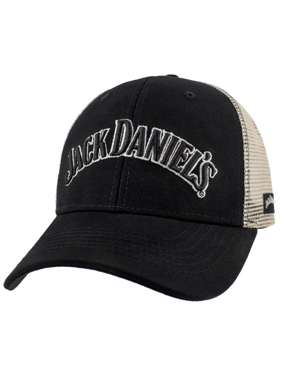 Jack Daniels Embroidered Logo Monochrome Mesh Hat