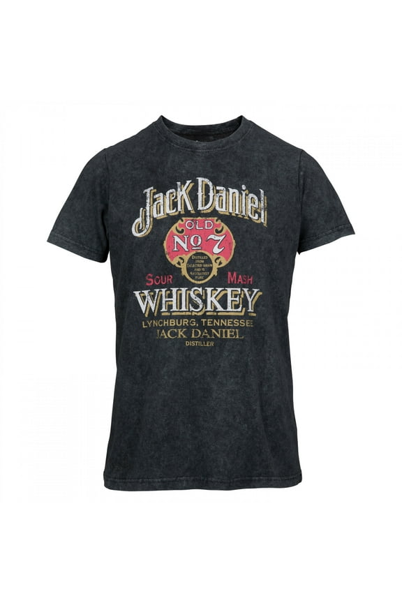 Jack Daniels 870406-xlarge Jack Daniels Old No. 7 Sour Mash Womens Mineral Wash T-Shirt, Grey - Extra Large