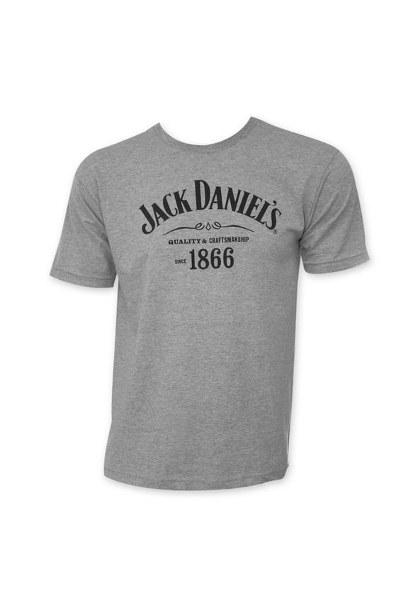 Jack Daniels Men's Grey Quality And Craftsmanship T-Shirt-Medium