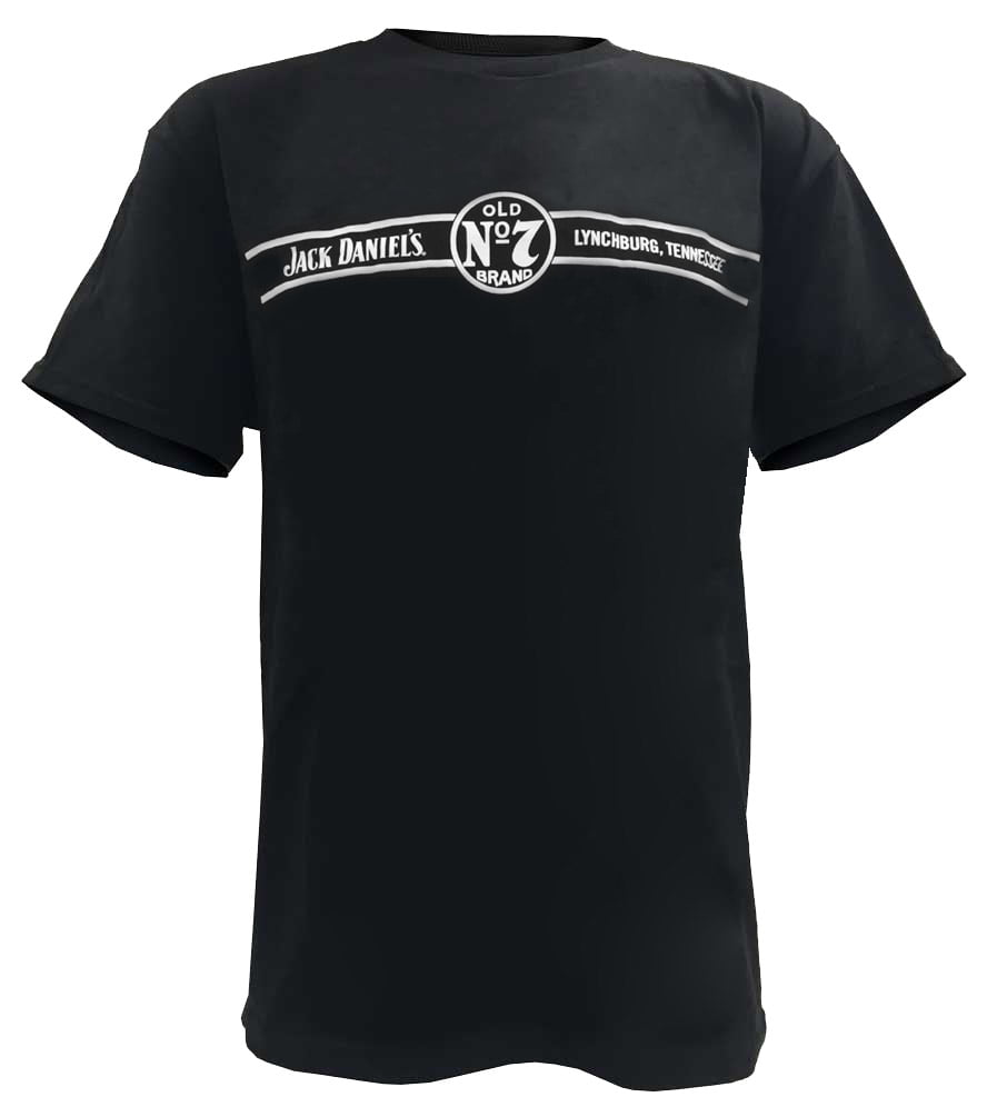 Jack Daniel's Old No. 7 Label Men's Black T-Shirt-Small 