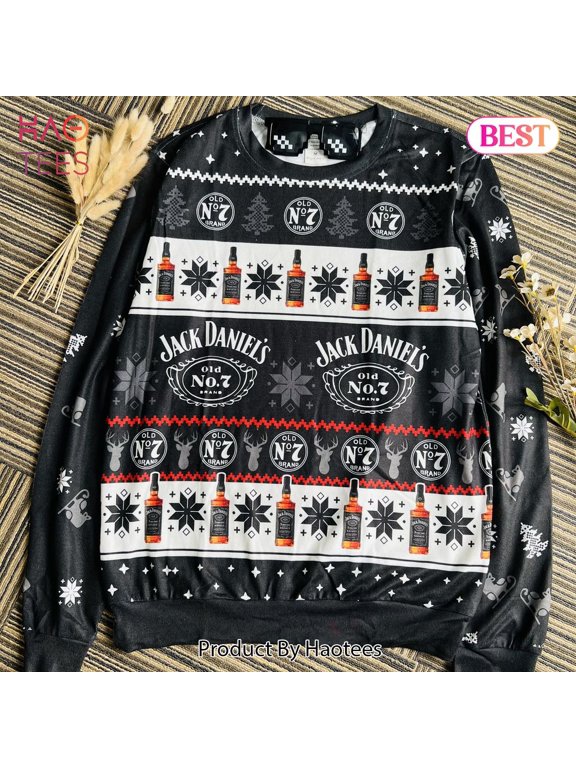 Jack Daniels Old No 7 3D Christmas Ugly Sweater