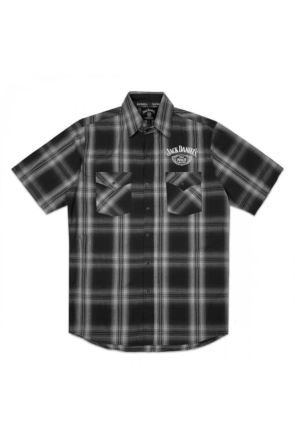 Jack Daniels Old No.7 Plaid Button Down Shirt-Medium