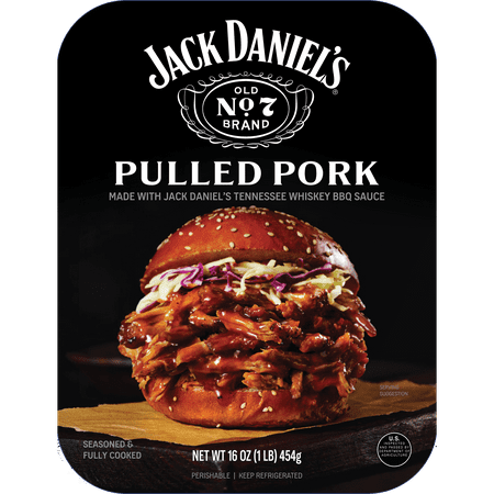 Jack Daniels Pulled Pork, Seasoned and Fully Cooked, Refrigerated, 16 oz Tray