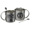 thumbnail image 1 of Jack Daniels Tennessee Moscow Mule Mug Set (2) Stainless Steel 16oz. Whiskey Bar, 1 of 2