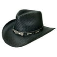 thumbnail image 1 of Jack Daniels Unisex Daniel's Straw Cowboy Hat Black X-, 1 of 2