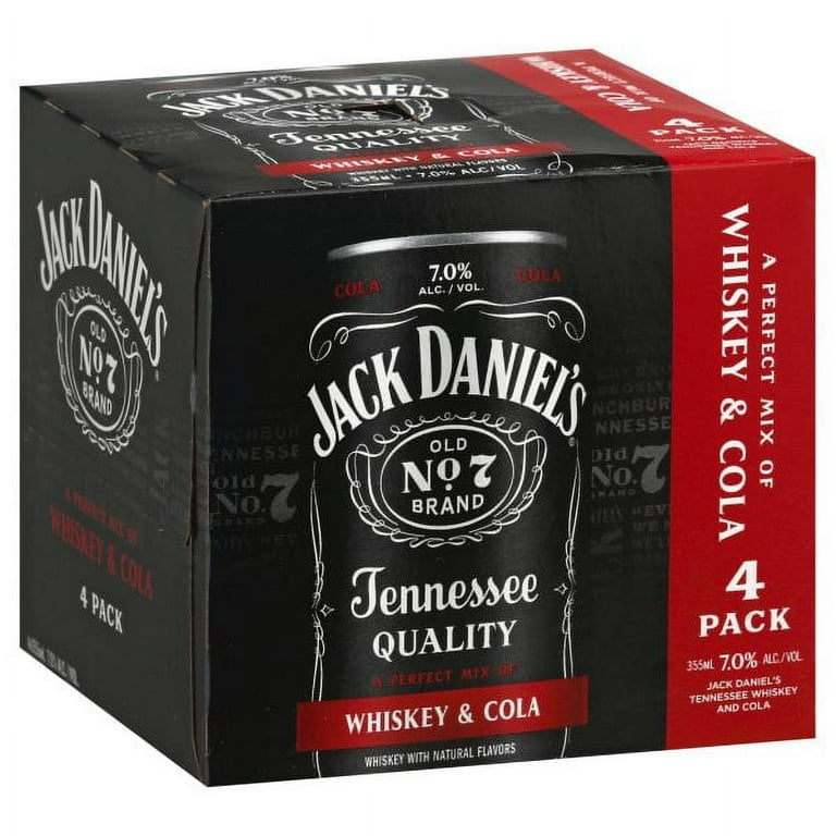 Jack Daniels & Whiskey Cola 4pk - Walmart.com
