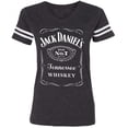 thumbnail image 1 of Jack Daniels Women's Gray Striped Sleeve Soccer T-Shirt-Medium, 1 of 4
