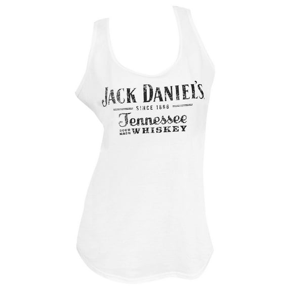 Jack Daniels Women's White Tennessee Whiskey Tank Top-Large