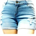 thumbnail image 1 of Jack David 1826 Women's Plus Size Short Curvy Denim Jean Ripped Distressed, 1 of 2