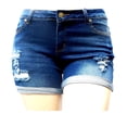 thumbnail image 1 of Jack David 1826 Women's Plus Size Short Curvy Denim Jean Ripped Distressed, 1 of 2