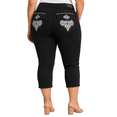 thumbnail image 1 of Jack David Women's Plus Capri Casual Stretch Jeans - Black, 1 of 6