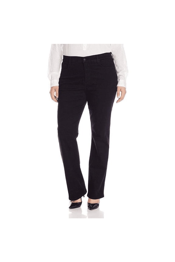 Extended Womens Plus Size Black Denim Jeans Tall Long Tummy Technology