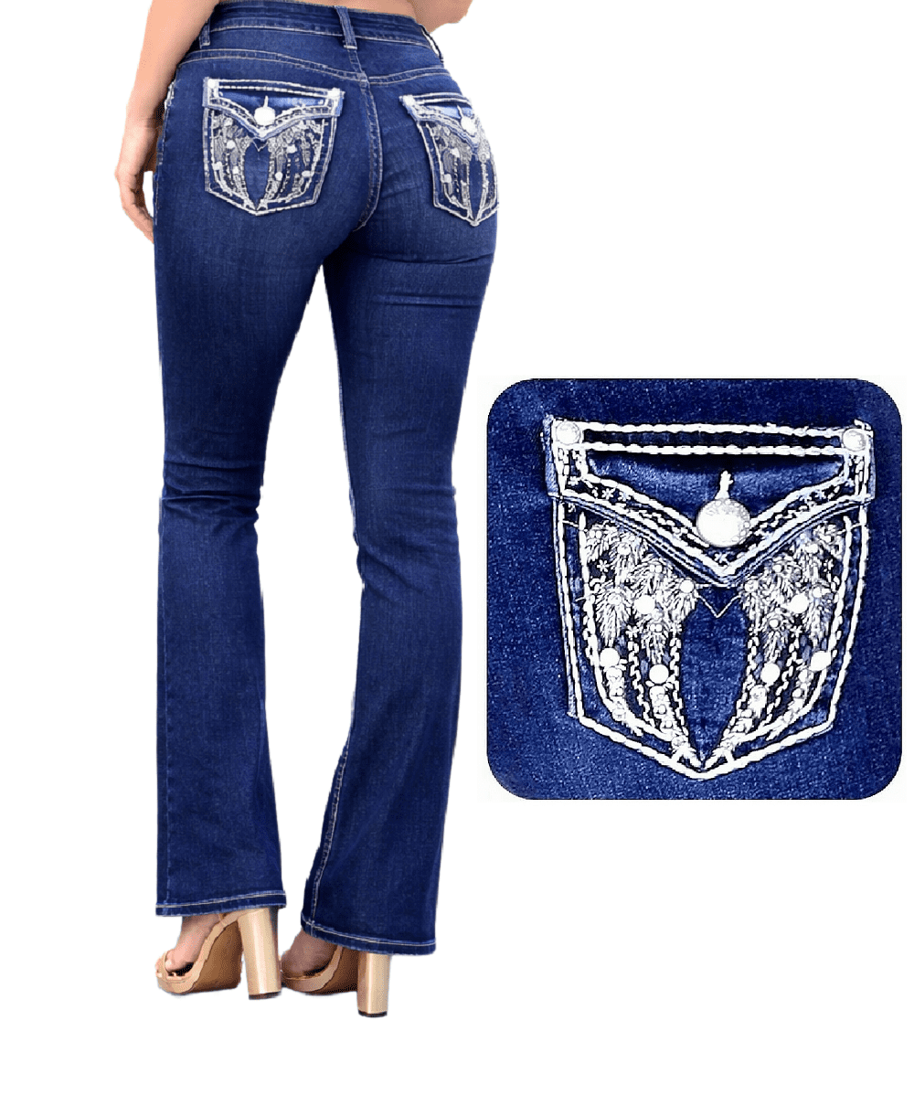 S724 Blue-Bootcut