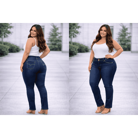 jack david womens plus size jeans stretchy blue denim jean pants