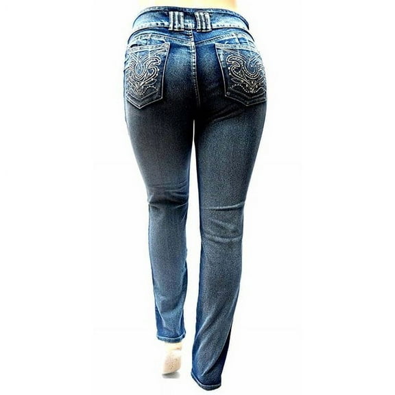 Jack David Plus Size Women's Stretch Premium Blue Denim Jeans Skinny Pants