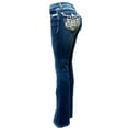 thumbnail image 1 of Jack David Rhinestone Studs Dark Wash Denim Flap Pocket Bootcut Jeans, 1 of 7