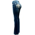thumbnail image 1 of Jack David Rhinestone Studs Dark Wash Denim Flap Pocket Bootcut Jeans, 1 of 6