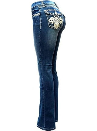 BT-O {YMI} Light Blue Distressed High Rise Flare Jeans PLUS SIZE