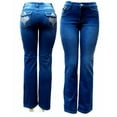 thumbnail image 1 of Jack David Womens Basic Bootcut/Straight Denim Stretch Jeans Pants (E600), 1 of 2