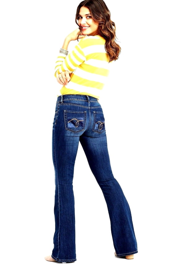 Womens Basic Bootcut/Straight Denim Stretch Jeans Pants (WG0005)