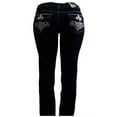 thumbnail image 1 of Jack David Womens Plus Size Skinny/Bootcut Stretch Denim Jeans Pants (JD 3687 Black), 1 of 5