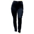 thumbnail image 1 of Jack David Womens Plus Size blue cargo Stretch Skinny Leg twill Jean Pants, 1 of 3