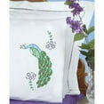 thumbnail image 1 of Jack Dempsey (2-Pack) Stamped Pillowcases W/White Lace Edge 2 pack Peacock 1800 586, 1 of 2