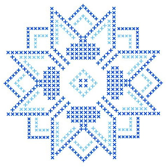Jack Dempsey Broadcloth Stamped Quilt Blocks White Stars Cotton/Polyester, 12 Count