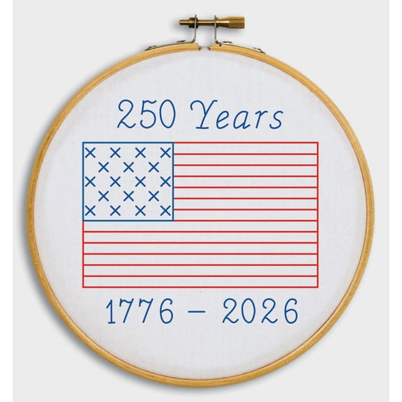 Jack Dempsey Needle Art 250 Years 6 Inch Hoop Kit