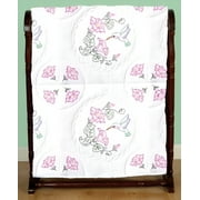 Jack Dempsey Needle Art 732293 Interlocking Hummingbird Quilt Blocks, 6 Quilt Blocks, 18-Inch-by-18-Inch, White
