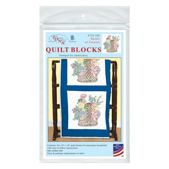 Basket Of Flowers 18in Quilt Blocks