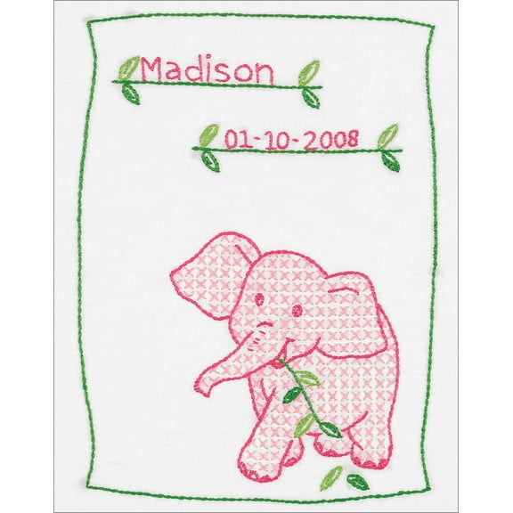 Jack Dempsey Needle Art Elephant 8in x 10in Sampler