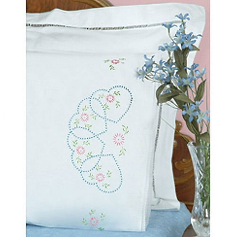 White lace cheap edged pillowcases