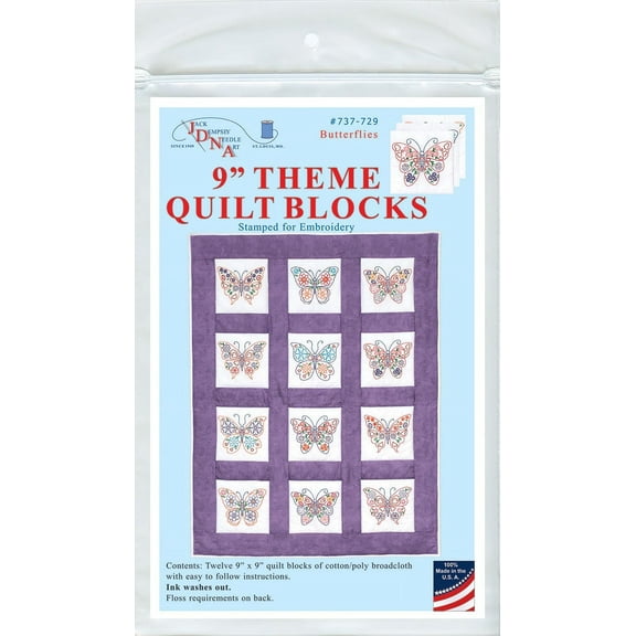 Butterflies 9" Theme Quilt Blocks