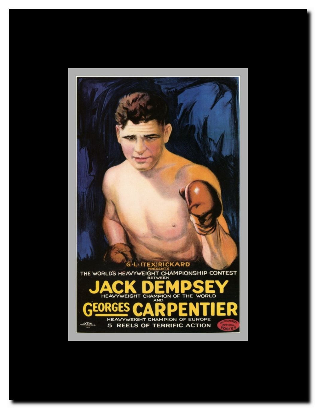 Jack Dempsey vs. Georges Carpenter Framed Movie Poster