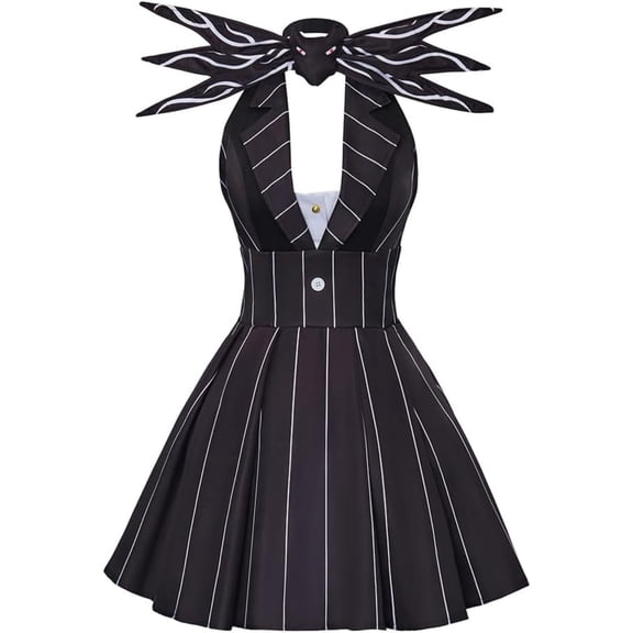 Jack Dress Women's Nightmare Black Striped Jack Dress