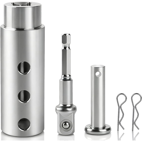 Jack Drill Adapter, 1 Inch Drive Shaft Compatible. | Heavy Duty | Effortless | RV Jack Adapter | Campers | 1/2 Inch Socket | ez Crank Jack Adapter | Electric Jack