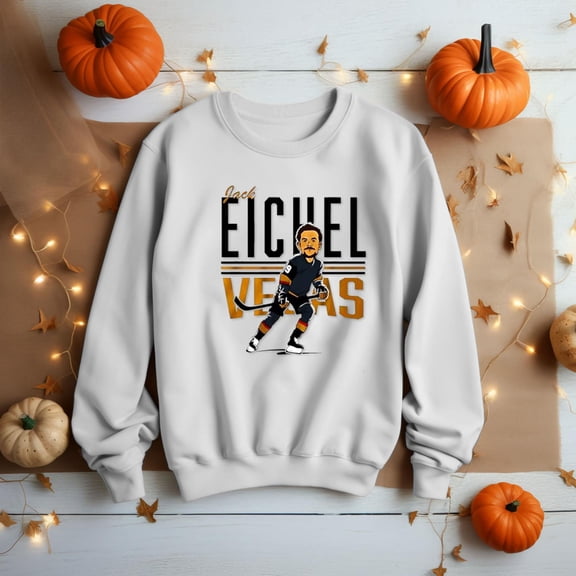 Jack Eichel Center Ice Caricature Vegas NHLPA Hockey shirt-removebg-preview