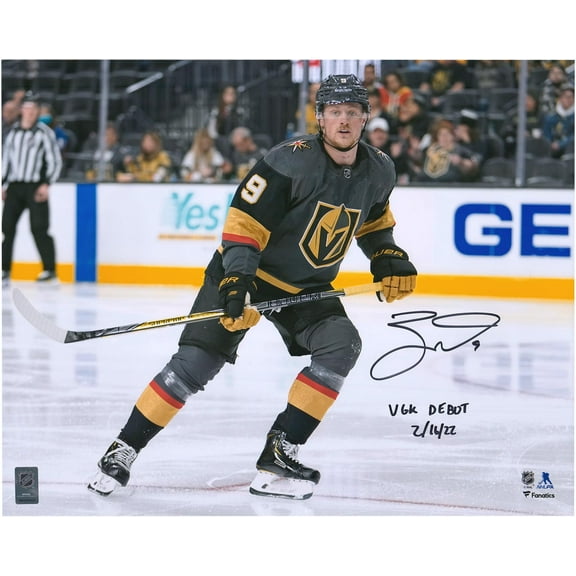 Jack Eichel Vegas Golden Knights Autographed 16" x 20" Vegas Golden Knights Debut Photograph with "VGK DEBUT 2/16/22" Inscription - Fanatics Authentic Certified