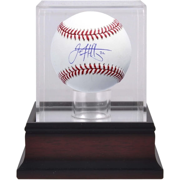 Jack Flaherty St. Louis Cardinals Autographed Baseball & Mahogany Baseball Display Case
