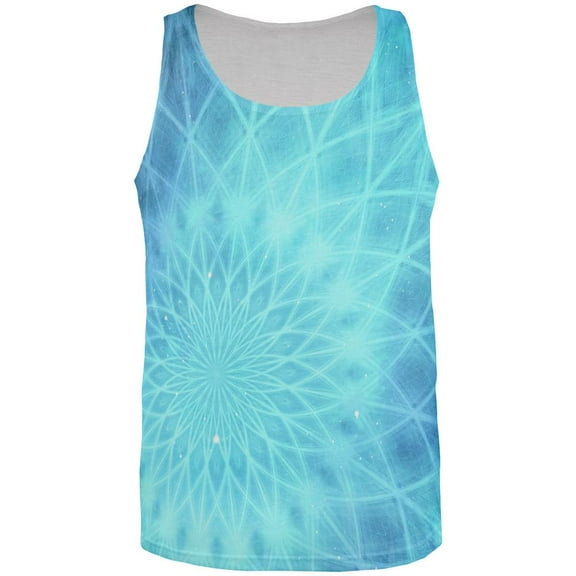 Jack Frost Snowflake Fractal Mandala All Over Mens Tank Top Multi SM