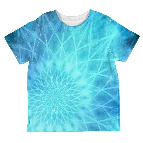 Jack Frost Snowflake Fractal Mandala All Over Toddler T Shirt Multi 4T