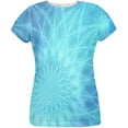 thumbnail image 1 of Jack Frost Snowflake Fractal Mandala All Over Womens T Shirt Multi 2XL, 1 of 2