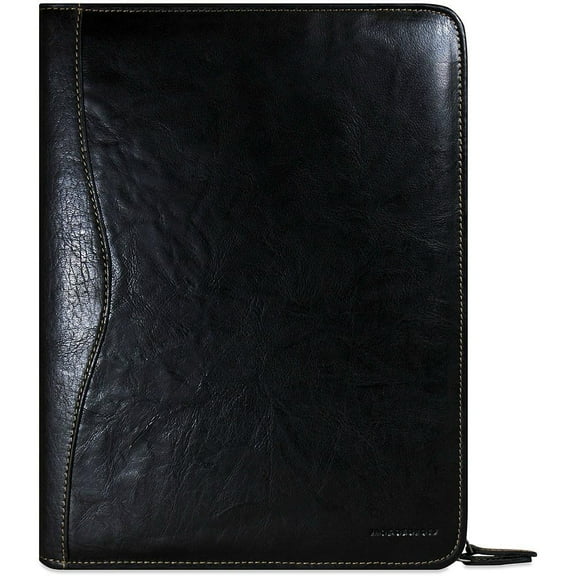Jack Georges Voyager Collection Letter Size Zip Around Writing Pad Black