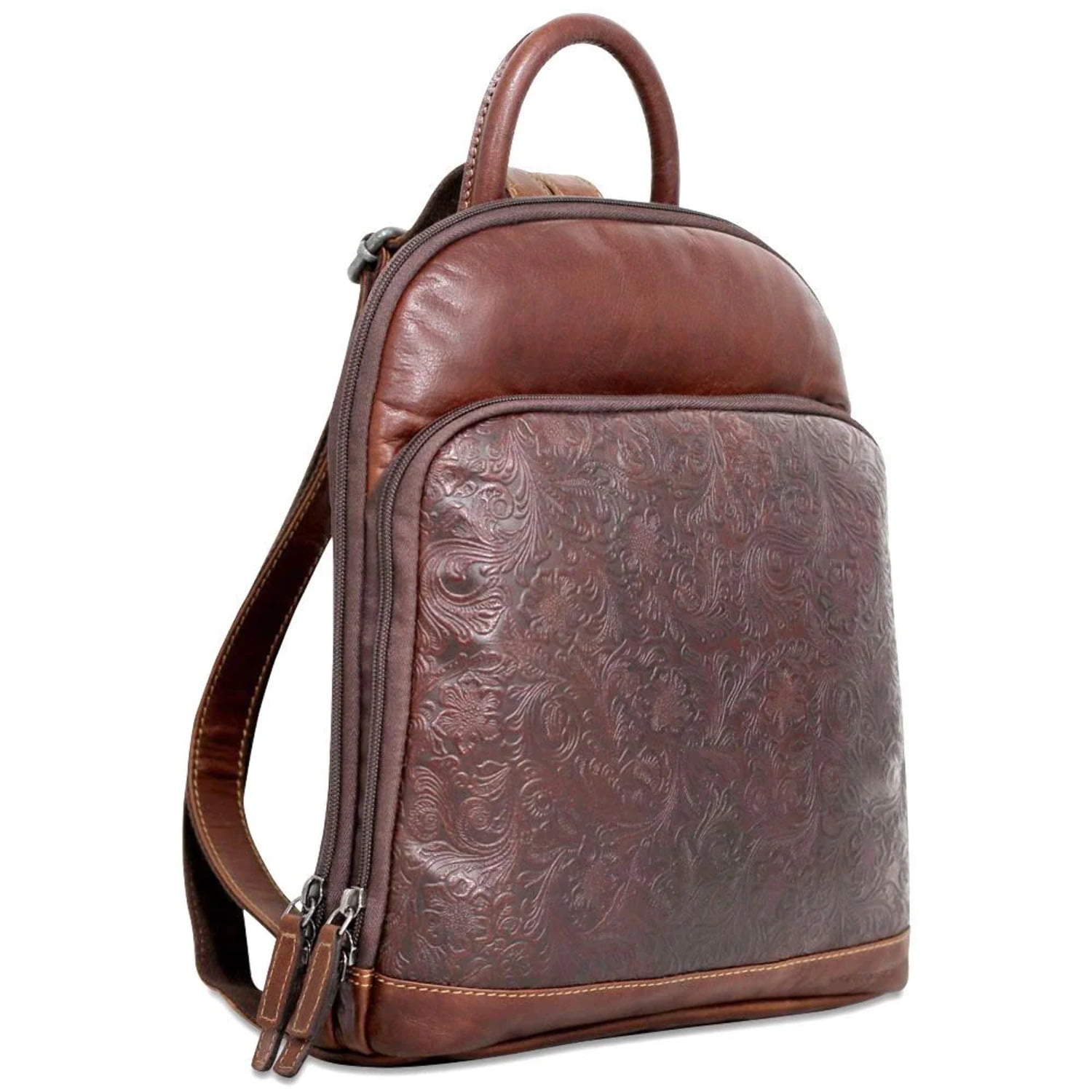 Jack Georges Voyager Floral Small Backpack Brown Walmart
