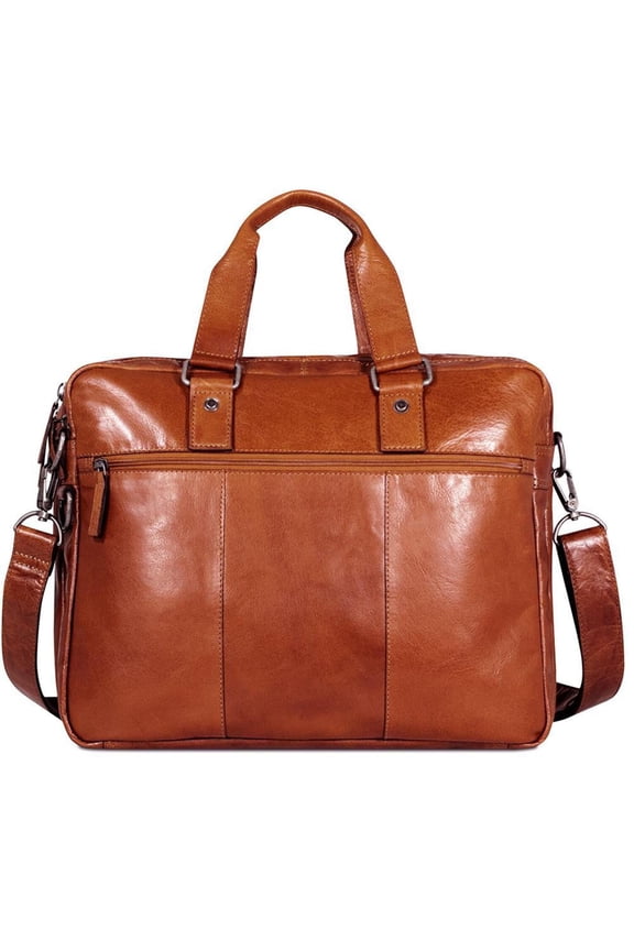 Voyager Hand-Stained Buffalo Leather Large Professional Briefcase #7317 (Honey)