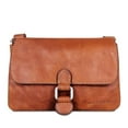 thumbnail image 1 of Jack Georges Voyager Hand-Stained Buffalo Leather Mini Crossbody Bag #7610 (Honey), 1 of 3