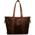 thumbnail image 1 of Jack Georges Voyager Hand-Stained Buffalo Leather Shopper Tote #7803 (Brown), 1 of 7