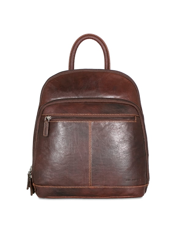 Voyager Hand-Stained Buffalo Leather Small Backpack #7835 (Brown)