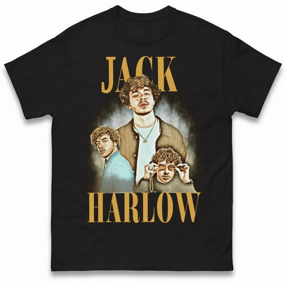 Jack Harlow T Shirt,Black Color,Size M